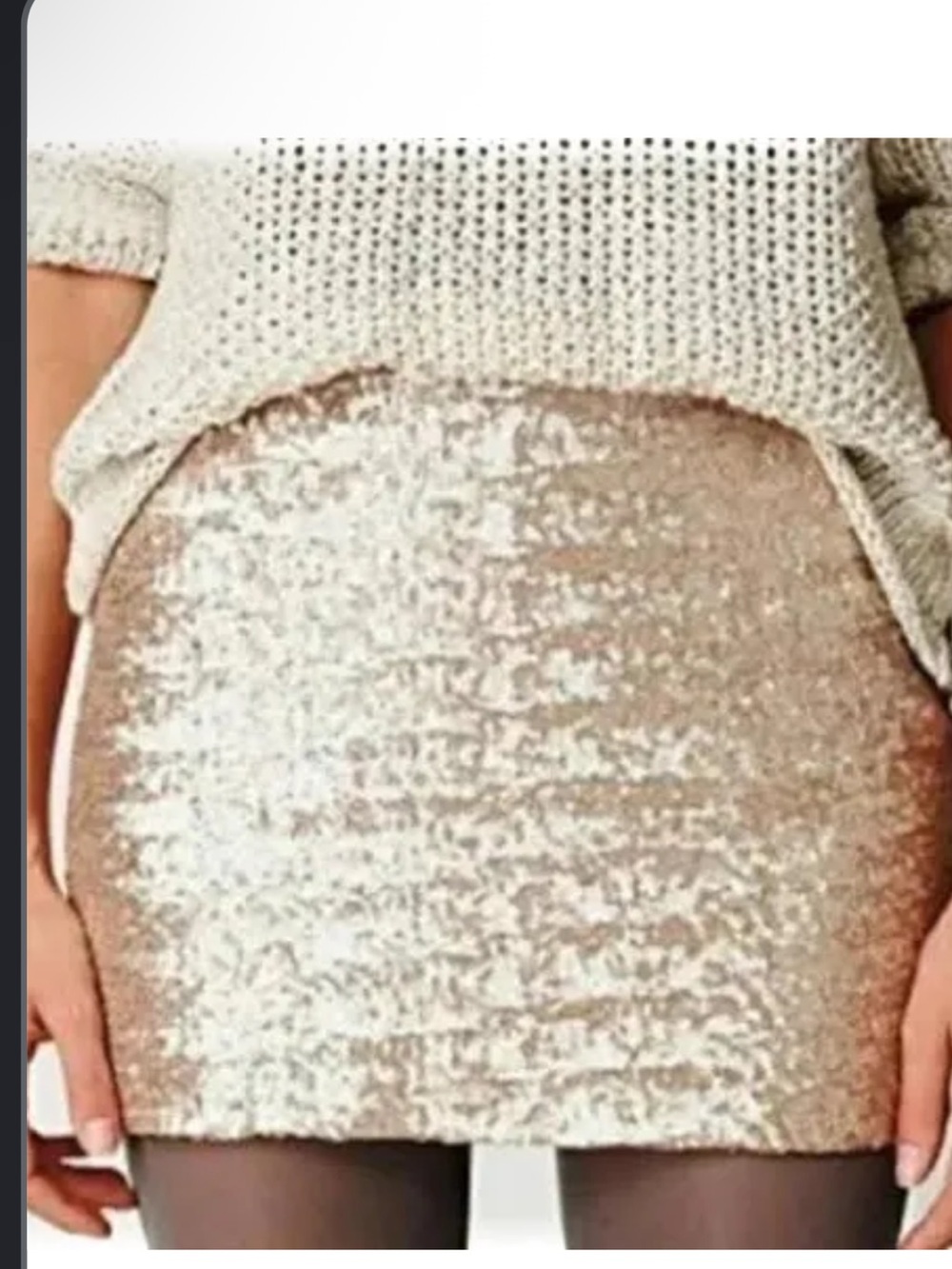 Banana Republic Rose Gold Sequin Mini Skirt